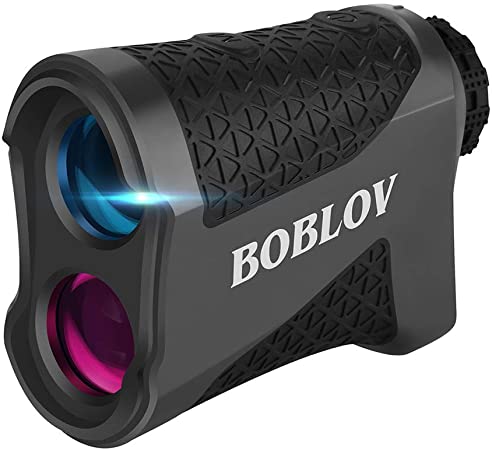 BOBLOV 650Yards Slope Golf Rangefinder 6X Magnification Range Finder Vibration Flag Locking Extra Scanning Continuous Mode Lifetime Battery Relacement Service (K600AG with Slope)