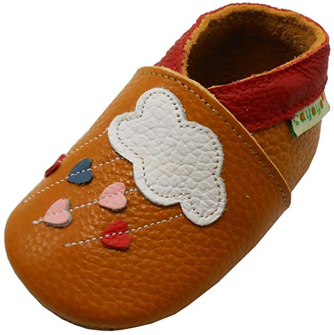 Sayoyo Baby Cloud Soft Sole Leather Infant Toddler Prewalker Shoes