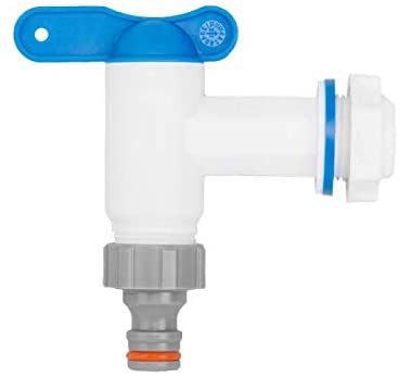 Bradas 3/4" bsp threaded water butt/barrel replacement tap with hozelock compatible connector