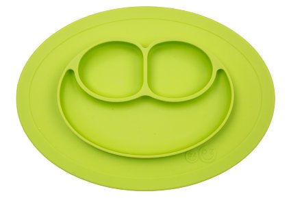 ezpz Mini Mat - One-piece silicone placemat   plate (Lime)