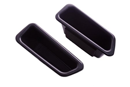 Vesul 2Pcs Black Front Row Door Side Storage Box Handle Armrest Phone Container For Volvo S60 2009-2016 V60 2009-2016