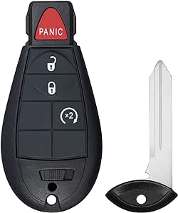 StandardAutoPart Car Key Fob Keyless Entry Remote Compatible with Jeep Cherokee 2014 2015 2016 2017 2018 2019 2020 2021 GQ4-53T (4 Button RS)