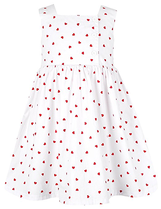 Ephex Toddler Girl's Cotton Sleeveless Summer Casual Dress Princess Tutu Dress 2-7T