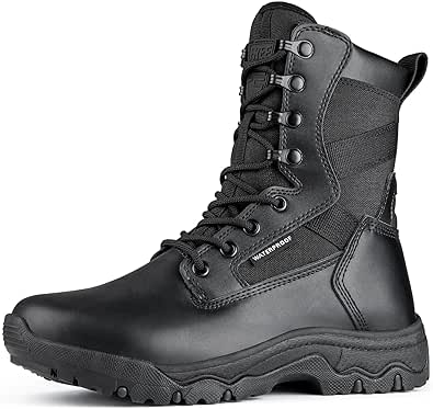 FREE SOLDIER Women’s Tactical Boots 8 Inches Lightweight Combat Boots Durable Military Work Outdoors Boots Desert Boots for Women