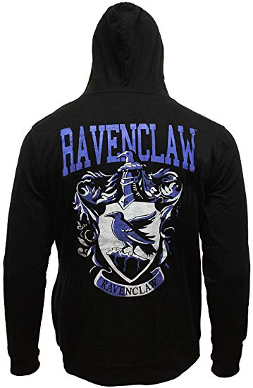 Harry Potter Men's Distressed House Crest Licensed Full Zip Hoodie Sweatshirt