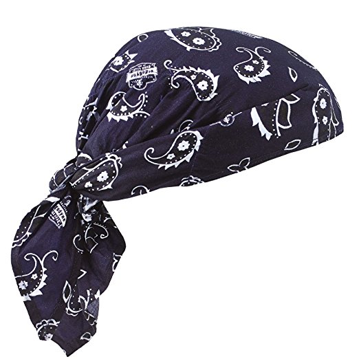 Ergodyne Chill-Its 6710CT Evaporative Cooling Dew Rag, Navy Western