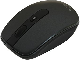 ShhhMouse 1000, 1200 and 1600 dpi Switch Wireless Mouse with Battery - Charcoal Gray