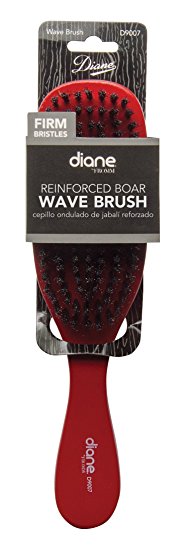 Diane Wave Firm Brush (reinforced Boar) #9007 Red, Boar bristles, reinforced bristles, detangles your hair, short hair, thick hair, long hair, straight hair, wavy hair, unisex, men and women, adults and kids, detangler, pulls out the knots in your hair