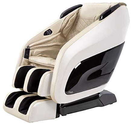 Titan Chair Apex AP- Zero Gravity Massage Chair, Foot Rollers, Space Saving, L-Track Design, and Lower Back Heat Therapy (Cream)