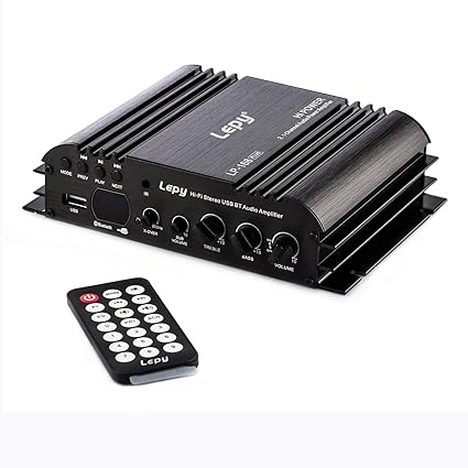 Lepy LP-168plus Hi-Fi Stereo USB BT Audio Amplifier with Power Adapter& Remote Control