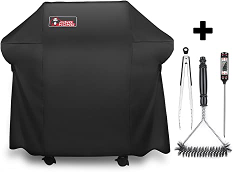 Kingkong Grill Cover 7106 Cover for Weber Spirit 200 and 300 Series Gas Grill Including Grill BrushTongs and Thermometer