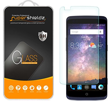 ZTE Axon Pro Tempered Glass Screen Protector, Supershieldz Anti-Scratch, Anti-Fingerprint, Bubble Free, Lifetime Replacement Warranty