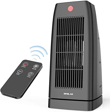 OPOLAR Oscillating Ceramic Tower Space Heater with Remote Control, 1-7H Timer, Tip-over & Overheat Protection, Quiet&nbsp;Portable Electric Floor Heater for Room Offices Indoor Use