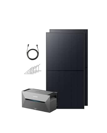 Anker SOLIX Balkonkraftwerk mit Speicher (1080W | 1600Wh), Solarbank 2 E1600 Pro (1600Wh), 2× RS50B Solarpanel (540W), Bodenhalterungen, 4 MPPT, 1000W AC, Plug&Play