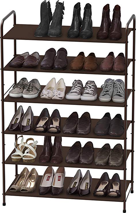 Simple Houseware 6-Tier Shoe Rack Storage Organizer, Bronze