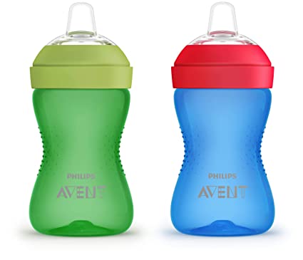 Philips AVENT My Grippy Spout Cup, 10oz, 2pk, Blue/Green, SCF801/21, Multi