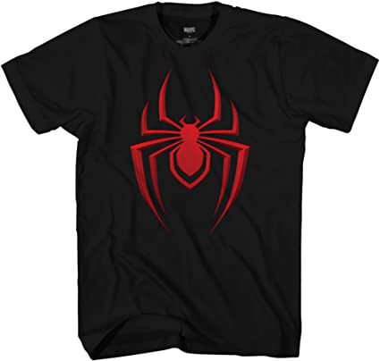 Marvel Miles Morlaes Ultimate Spider-Man Icon Symbol Mens T-Shirt