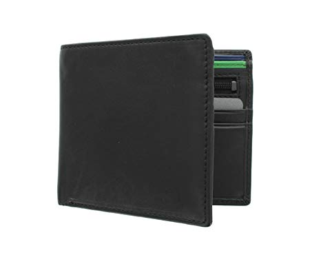 Visconti BOND Collection LE CHIFFRE Gents Leather Wallet BD707 Black/Cobalt/Green