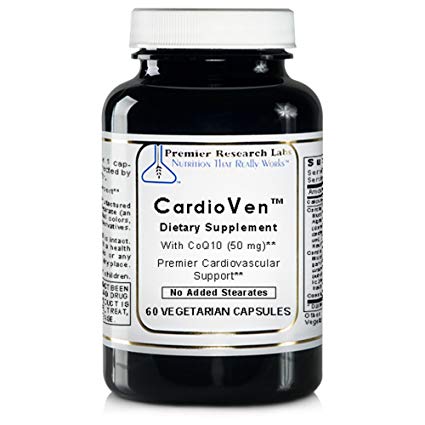 CardioVen TM, 60 Capsules, Vegan Product - Premier Botanical Complex with Fermented CoQ10 (50 mg; Trans Isomer Form) for Premier Cardiovascular Support