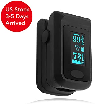 Coocal Fingertip Pulse Oximеter SPO2 Blood Oxygen Saturation Monitor Heart Rate Monitor OLED Digital Display