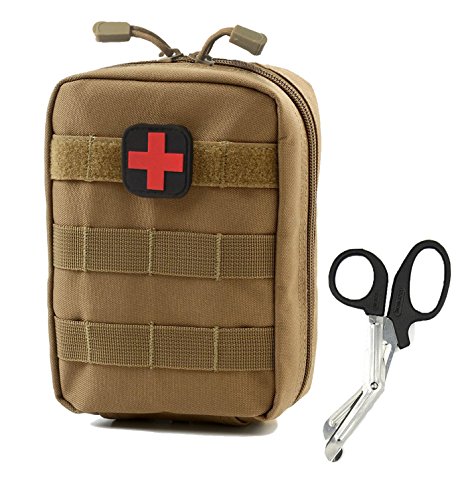 EMT Pouch - Compact Tactical MOLLE Medical Utility bag 900D - Free Bonus First Aid Patch And Shear