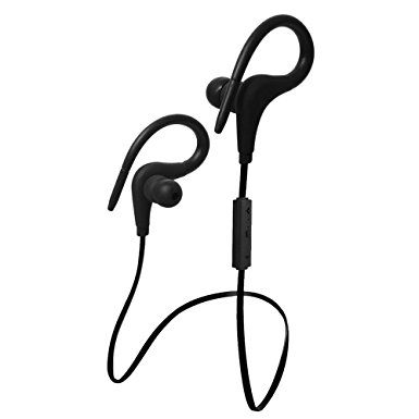 APES Bluetooth Headsets Earhook Headphones Wireless headset bluetooth headset with Noise Cancelling Earphones Earbuds-With Retailing Package (Black)