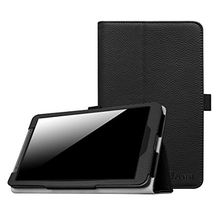 Fintie Verizon Ellipsis 8 Case - Slim Fit Premium Vegan Leather Cover with Stylus Loop for Verizon Ellipsis 8 4G LTE Tablet, Compatible With Verizon Ellipsis Kids, Black