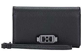 Rebecca Minkoff Love Lock Wristlet for iPhone X - Black/Silver Hardware - RMIPH-050-BLK