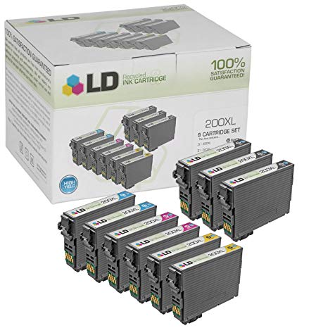 LD Products Remanufactured Ink Cartridge Replacement for Epson 200XL ( Black,Cyan,Magenta,Yellow , 15-Pack )