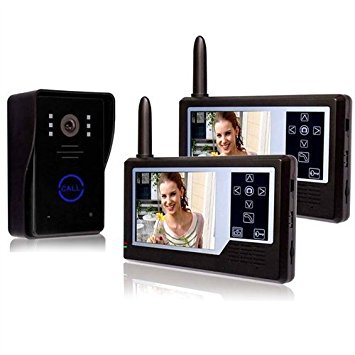 ALEKO LM163D Wireless Video Door Phone Intercom System With Two 3.5" Display