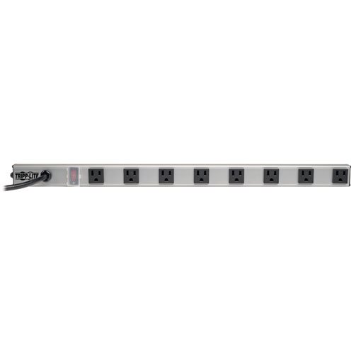 Tripp Lite 8 Right Angle Outlet Bench & Cabinet Power Strip, 24 in. Length, 15ft Cord with 5-15P Plug (PS2408RA)