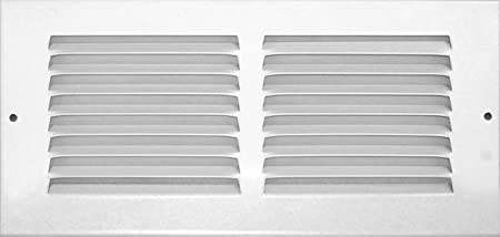 Accord Ventilation ABRGWH104 Return Grille with 1/2" Fin Louvered, 10" x 4"(Duct Opening Measurements), White
