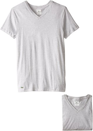 Lacoste Men's 3-Pack Essentials Cotton V-Neck T-Shirt