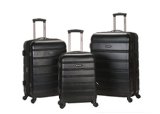 Rockland Luggage Melbourne 3 Piece  Set Black Medium