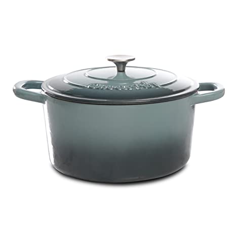 Crock Pot 69143.02 7 quart Artisan Cast Iron Dutch Oven, Slate Gray