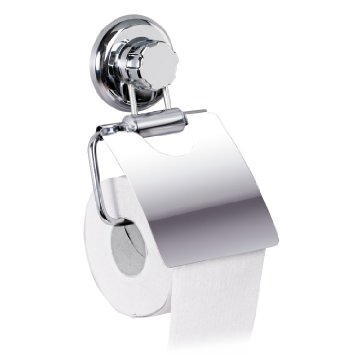Tatkraft Megalock Toilet Paper Holder 15X15X19.5 cm Chrome Plated Steel Vacuum Suction Cup d73 mm