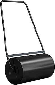 DURHAND Heavy Duty Garden Lawn Roller Push Tow Water Sand Filled 46L Equipment Manual Push Rolling Drum