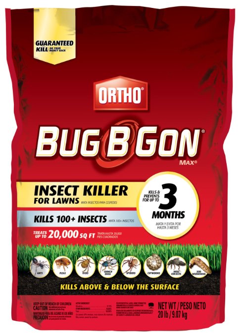 Ortho 0167335 Bug B Gon Insect Killer For Lawns, 20-Pound (Kills 100  Insects for 3 Months Including Ants, Chinch Bugs, Fleas, and Ticks)