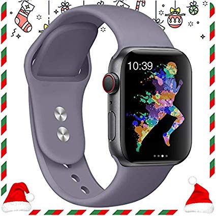 EXCHAR Compatible for Apple Watch Band 44mm 40mm 42mm 38mm, for Apple Watch Series 4, 3, 2, 1, iWatch, Sport T, Edition with Soft Safety Silicone and Lightweight Design