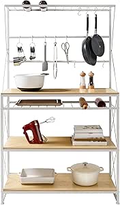 Honey-Can-Do Kitchen Baker’s Rack, White/Oak SHF-09513 White