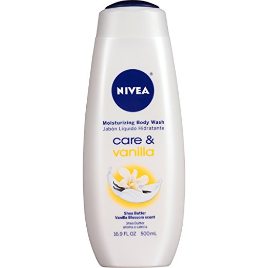 NIVEA Care and Vanilla Moisturizing Body Wash 16.9 Fluid Ounce (Pack of 3)