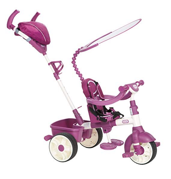 Little Tikes 4-in-1 Trike Ride On, Pink/Purple, Sports Edition