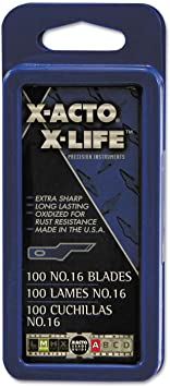 X-ACTO #16 Bulk Pack Blades for X-Acto Knives, 100/Box