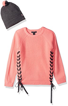 Limited Too Big Girls' Pullover Sweater (More Styles Available), Neon Light Coral, 10/12