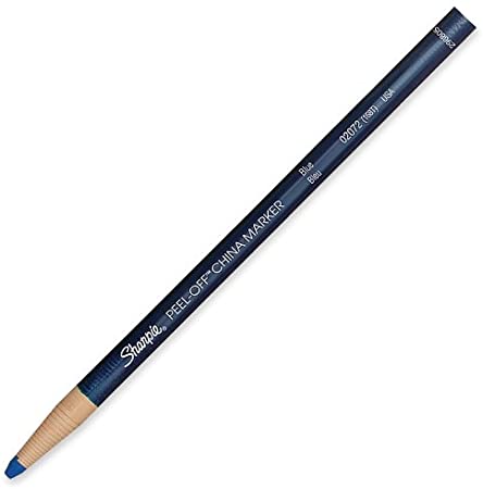 Sharpie 2072 Peel-Off China Marker, Blue, 12-Pack