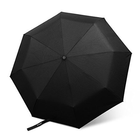 Innoo Tech Windproof Umbrella Tested 55 Mph | Travel Folding Umbrella "Unbreakable" Auto Open and Close | Compact Umbrella Durability Tested 6000 Times | Black