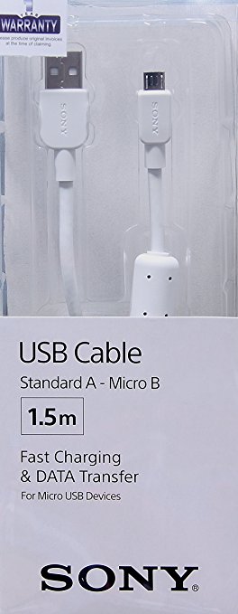 Sony CP-AB150 Fast Charge and Data Transfer USB Cable (White)
