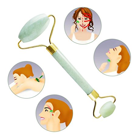 Royal Jade Roller Massager, Goodsmiley Slimming Tool Facial Face Massage-Rejuvenates Face and Neck Skin, Face Slimmer