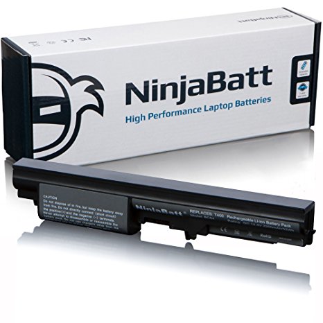 NinjaBatt New Laptop Battery for IBM ThinkPad R400 T400 41U3198 43R2499 42T4677 42T5225 42T5262 42T5226 42T5264 41U3196 42T5263 42T5229 – High Performance [4 Cells/2200mAh/32wh]