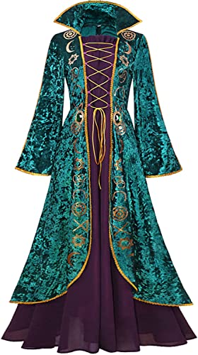 Winifred Sanderson Sisters Costumes Dress Women Hocus Pocus Costume Witch Cosplay Halloween Costumes